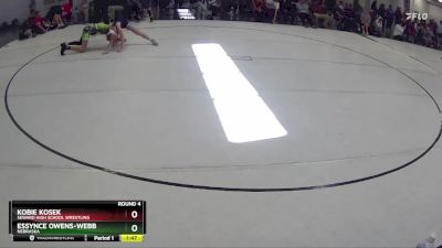 103 lbs Round 4 - Kobie Kosek, Seward High School Wrestling vs Essynce Owens-Webb, Nebraska