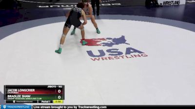 182 lbs Cons. Round 1 - Bradlee Shaw, Swamp Monsters Wrestling Club vs Jacob Longcrier, California