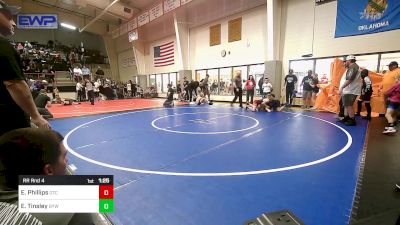 120 lbs Rr Rnd 4 - Eli Phillips, Grove Takedown Club vs Easton Tinsley, Bristow Youth Wrestling