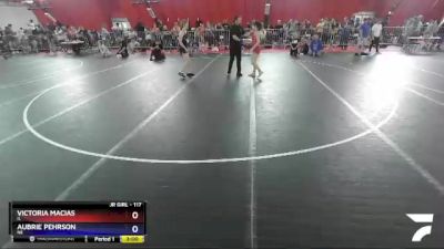 117 lbs Quarterfinal - Victoria Macias, IL vs Aubrie Pehrson, NE