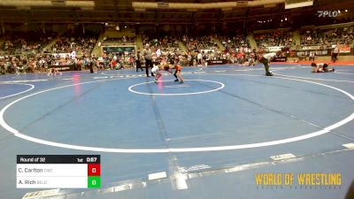 49 lbs Round Of 32 - Cooper Carlton, Cowboy Wrestling Club vs Anderson Rich, Belding