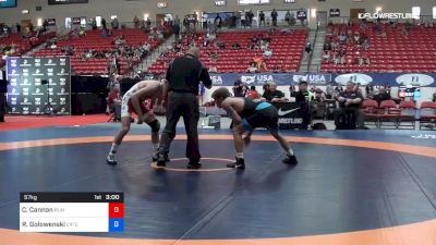 57 kg Rnd Of 64 - Chris Cannon, Blairstown Wrestling Club vs Rhett Golowenski, Cowboy RTC/TMWC