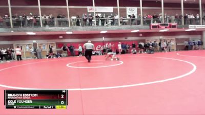 98 lbs 1st Place Match - Brand`n Edstrom, Madison High School vs Kole Younger, Grace