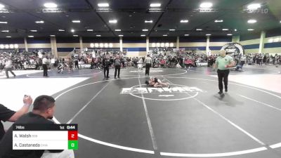 74 lbs Consi Of 16 #2 - Aukai Walsh, 808 Wc vs Adrian Castaneda, Chiawana Riverhawks Wrestling