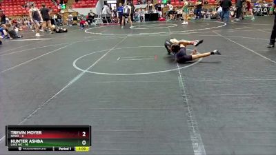 64 lbs Semis (4 Team) - Trevin Moyer, NMWA vs Hunter Ashba, Lake WC