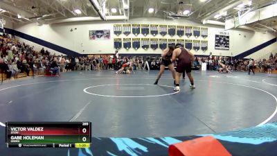 285 lbs Champ. Round 2 - Victor Valdez, Stow vs Gabe Holeman, Green