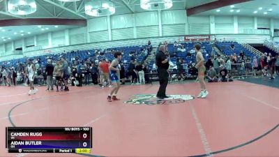 100 lbs Cons. Round 2 - Camden Rugg, WI vs Aidan Butler, OH