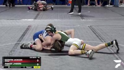 76 lbs Semifinal - Parker Landers, Carroll vs Quentin Jackson, SlyFox