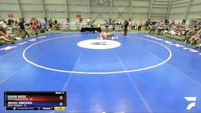 132 lbs Round 1 (8 Team) - Gavin Risse, South Dakota Blue vs Simon Inboden, West Virginia