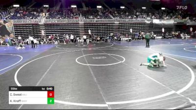 55 lbs Semifinal - Connor Sweat, Kalispell WC vs Kanin Knaff, Shepherd WC