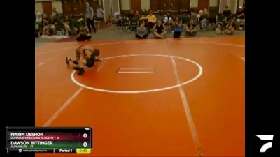 56 lbs Finals (8 Team) - Maxim DeShon, Donahue Wrestling Academy vs Dawson Bittinger, Alpha Elite