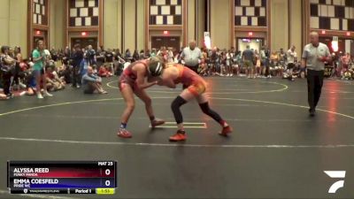 128 lbs Quarterfinal - Emma Coesfeld, Pride WC vs Alyssa Reed, Funky Panda