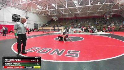 157 lbs Cons. Round 5 - Joshua Padilla, East Los Angeles College vs Anthony Perez, Palomar