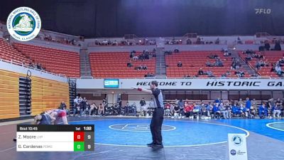 132 lbs Semifinal - Zeno Moore, Lake Highland Prep vs Geno Cardenas, Pomona