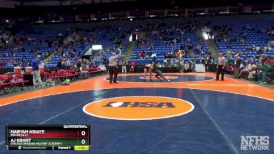 155 lbs Quarterfinal - AJ Grant, Chicago (Phoenix Military Academy) vs Maryam Ndiaye, Moline (H.S.)