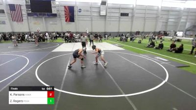 106 lbs Final - Kai Parsons, Hawkeye WC vs Zander Rogers, Pounders WC