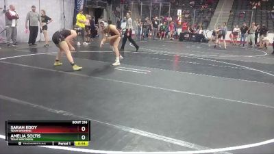 145 lbs Cons. Semi - Sarah Eddy, Team Wyoming vs Amelia Soltis, Team Wisconsin