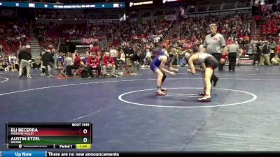 1A-113 lbs Quarterfinal - Eli Becerra, Missouri Valley vs Austin Etzel, Wilton