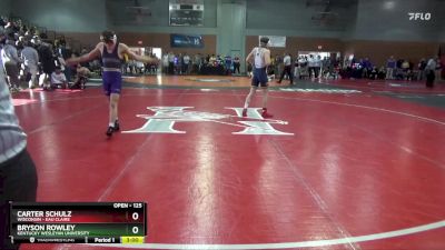 125 lbs Champ. Round 2 - Bryson Rowley, Kentucky Wesleyan University vs Carter Schulz, Wisconsin - Eau Claire