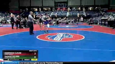 2A-132 lbs Quarterfinal - Anderson Clouse, Union County vs Thomas Golden, Fannin County HS