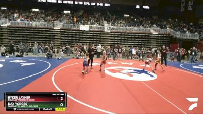 53 lbs Semifinal - Dax Yorges, Torrington Wrestling Club vs Ryker Layher, Douglas Wrestling Club