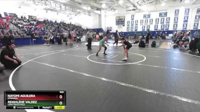 100 lbs Quarterfinal - Reighlene Valdez, Long Beach Poly vs Nayomi Aguilera, Etiwanda