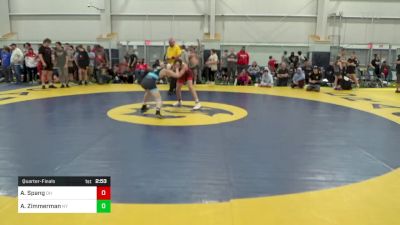 E-118 lbs Quarterfinal - Ashley Spang, OH vs Austin Zimmerman, NY