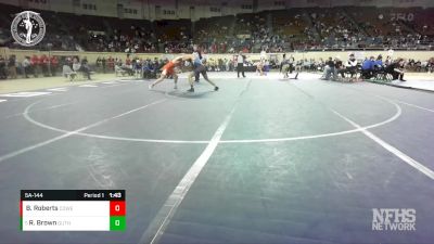 5A-144 lbs Quarterfinal - Robert Brown, GUTHRIE vs Brock Roberts, COWETA