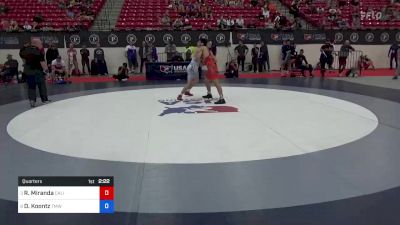 60 kg Quarters - Randon Miranda, California vs Dylan Koontz, Titan Mercury Wrestling Club