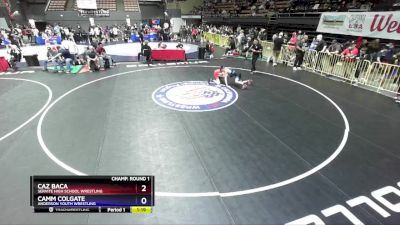 106 lbs Champ. Round 1 - Caz Baca, Servite High School Wrestling vs Camm Colgate, Anderson Youth Wrestling