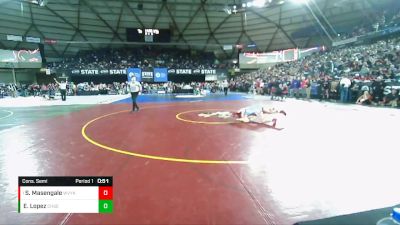 Girls 3A/4A 125 Cons. Semi - Sydney Masengale, West Valley (Yakima) (Girls) vs Eden Lopez, Chief Sealth (Girls)