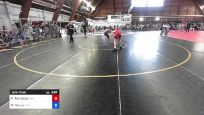 119 kg Semifinal - Mate Tsinadze, Georgia vs Nikos Filipos, X-caliber Athletics. Wyoming Seminary