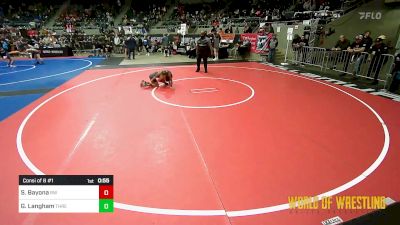 70 lbs Consi Of 8 #1 - Slate Bayona, RedWave Wrestling vs Grady Langham, Threestyle Of Oklahoma