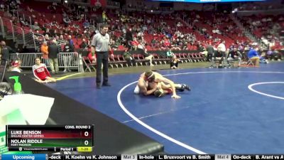 3A-145 lbs Cons. Round 2 - Nolan Riddle, Fort Madison vs Luke Benson, Dallas Center-Grimes