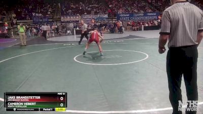 D 2 132 lbs Quarterfinal - Cameron Hebert, North Vermillion vs Jake Brandstetter, Archbishop Rummel