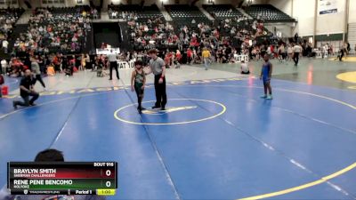 100 lbs Quarterfinal - Braylyn Smith, Sherman Challengers vs Rene Pene Bencomo, Holyoke