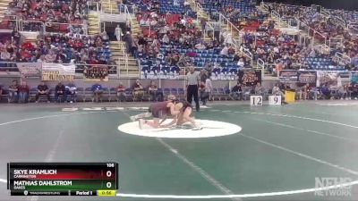 106 lbs Cons. Round 1 - Skye Kramlich, Carrington vs Mathias Dahlstrom, Oakes