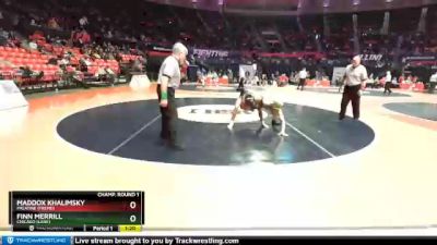 3A 138 lbs Champ. Round 1 - Maddox Khalimsky, Palatine (Fremd) vs Finn Merrill, Chicago (Lane)