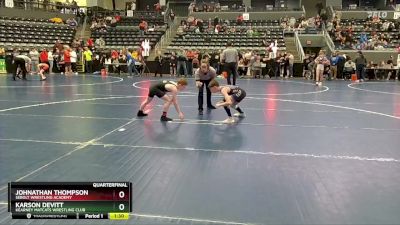 75 lbs Quarterfinal - Johnathan Thompson, Sebolt Wrestling Academy vs Karson Devitt, Kearney MatCats Wrestling Club