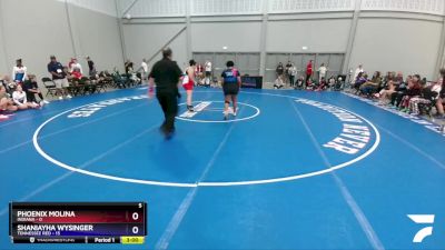 225 lbs Semis & 3rd Wb (16 Team) - Phoenix Molina, Indiana vs ShaNiayha Wysinger, Tennessee Red