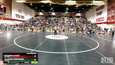 100 lbs Quarterfinal - McKinzie Mortensen, Pinedale vs Kaydence Guest, Big Piney