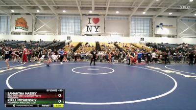 90 lbs Quarterfinal - Samantha Massey, New Hartford / Sauquoit Youth Wrestling vs Kirill Moshenskiy, Willpower Wrestling Club