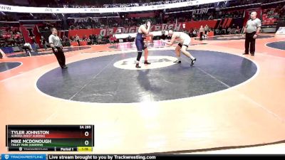 3A 285 lbs Cons. Round 1 - Mike McDonough, Tinley Park (Andrew) vs Tyler Johnston, Aurora (West Aurora)