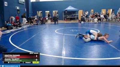 90 lbs Cons. Round 3 - Ashton Fasano, Fighting Squirrels vs Paxon Talbott, Middleton Wrestling Club