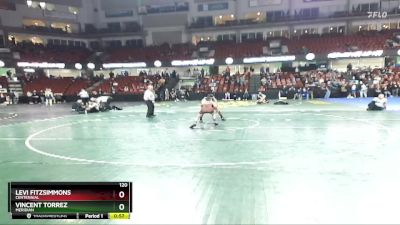 120 lbs Cons. Round 4 - Levi Fitzsimmons, Centennial vs Vincent Torrez, Meridian