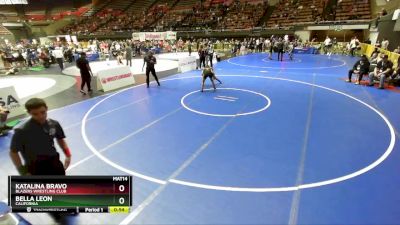 112 lbs Quarterfinal - Katalina Bravo, Blazers Wrestling Club vs Bella Leon, California