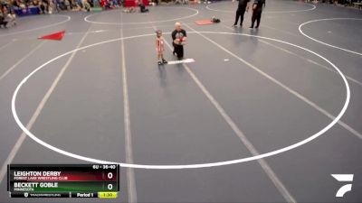 36-40 lbs Champ. Round 1 - Leighton Derby, Forest Lake Wrestling Club vs Beckett Goble, Minnesota