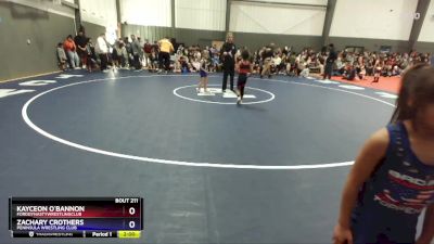 53 lbs Champ. Round 1 - Kayceon O`Bannon, FordDynastyWrestlingClub vs Zachary Crothers, Peninsula Wrestling Club