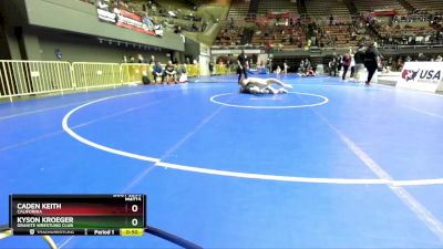 165 lbs Semifinal - Caden Keith, California vs Kyson Kroeger, Granite Wrestling Club