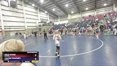 75 lbs Quarterfinal - Cruz Evans, Oregon vs Colten Mahoney, Alaska